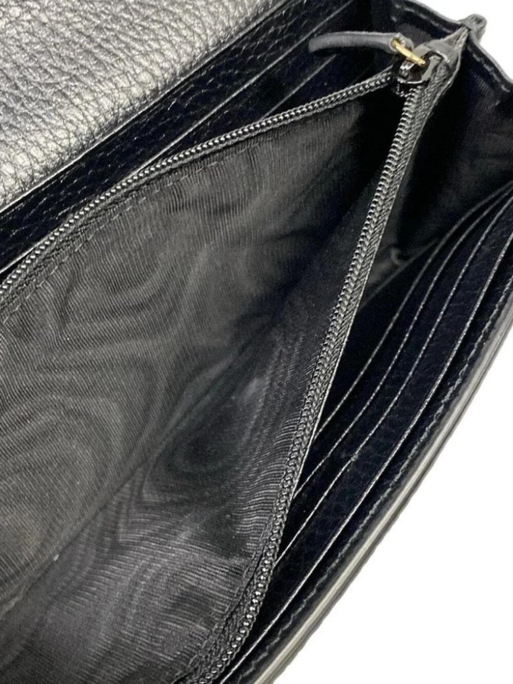 GUCCI GG Marmont Continental Wallet 456116 Black Beige Ebony Leather PVC - Picture 5 of 12